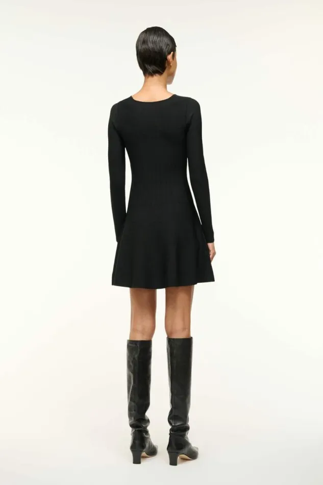 STAUD The Knit Shop DEORA DRESS Black 8211 Women