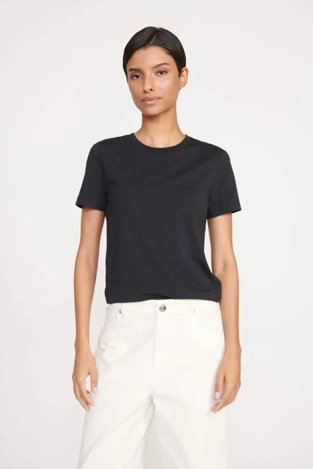 STAUD Tops CREW NECK T SHIRT Black 8211 Women
