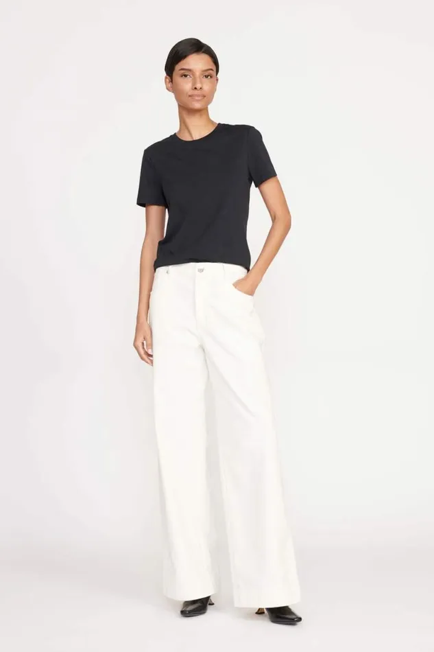STAUD Tops CREW NECK T SHIRT Black 8211 Women