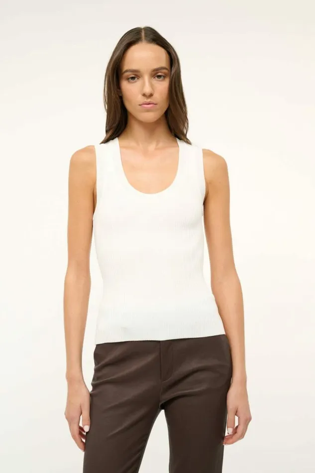 STAUD Tops JULIETTE TOP Ivory 8211 Women