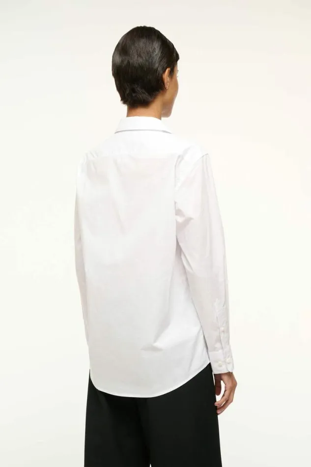 STAUD Tops ROXBURY POPLIN SHIRT White 8211 Women