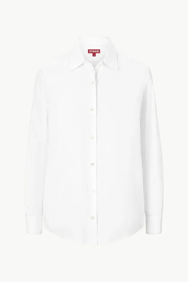 STAUD Tops ROXBURY POPLIN SHIRT White 8211 Women