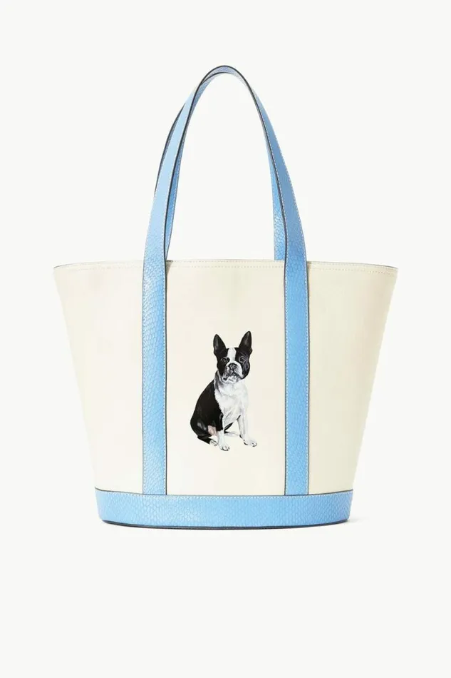 STAUD Totes CUSTOM ALLORA TOTE Cream Staud Blue 8211 Women