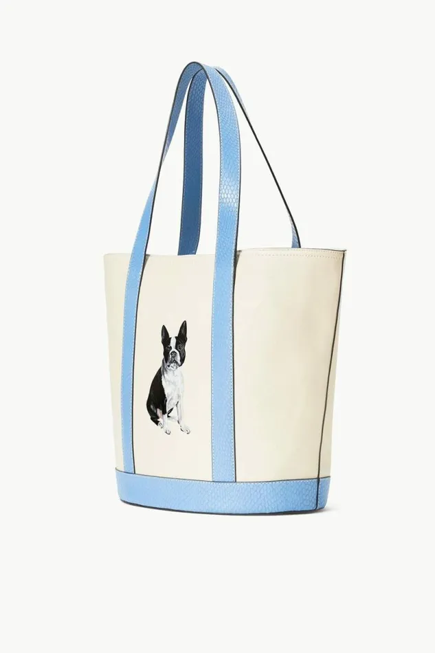 STAUD Totes CUSTOM ALLORA TOTE Cream Staud Blue 8211 Women