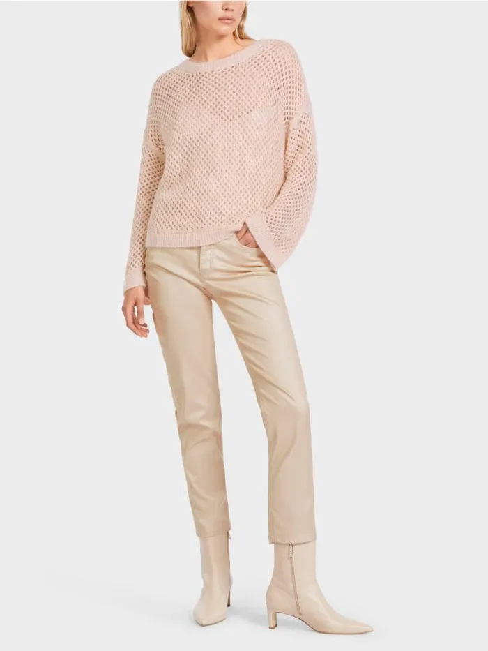 Strick Damen Marc Cain NetzSweater Knitted In Germany Soft Blossom