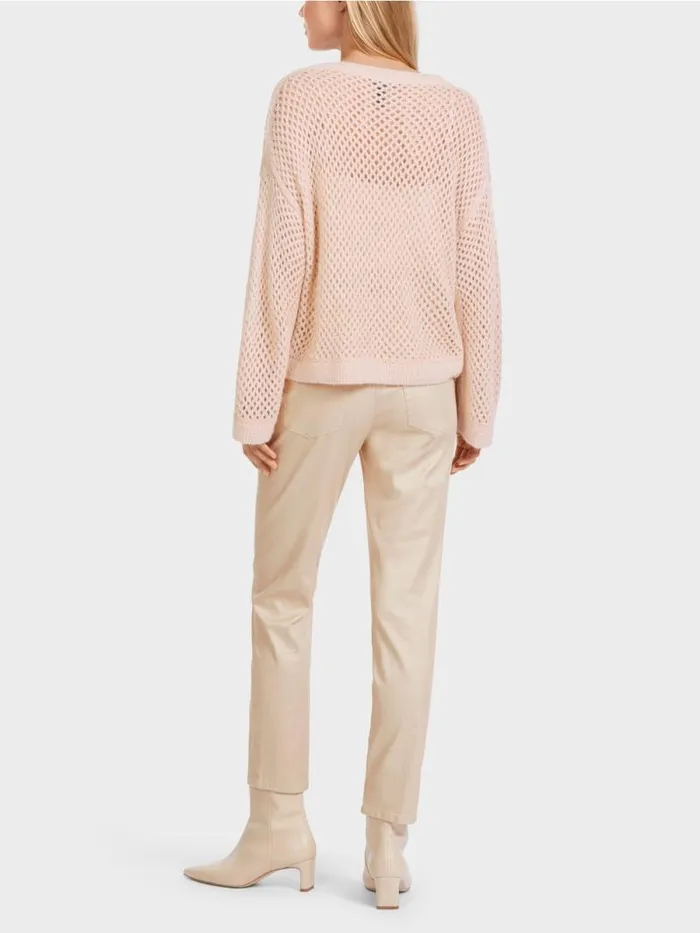 Strick Damen Marc Cain NetzSweater Knitted In Germany Soft Blossom