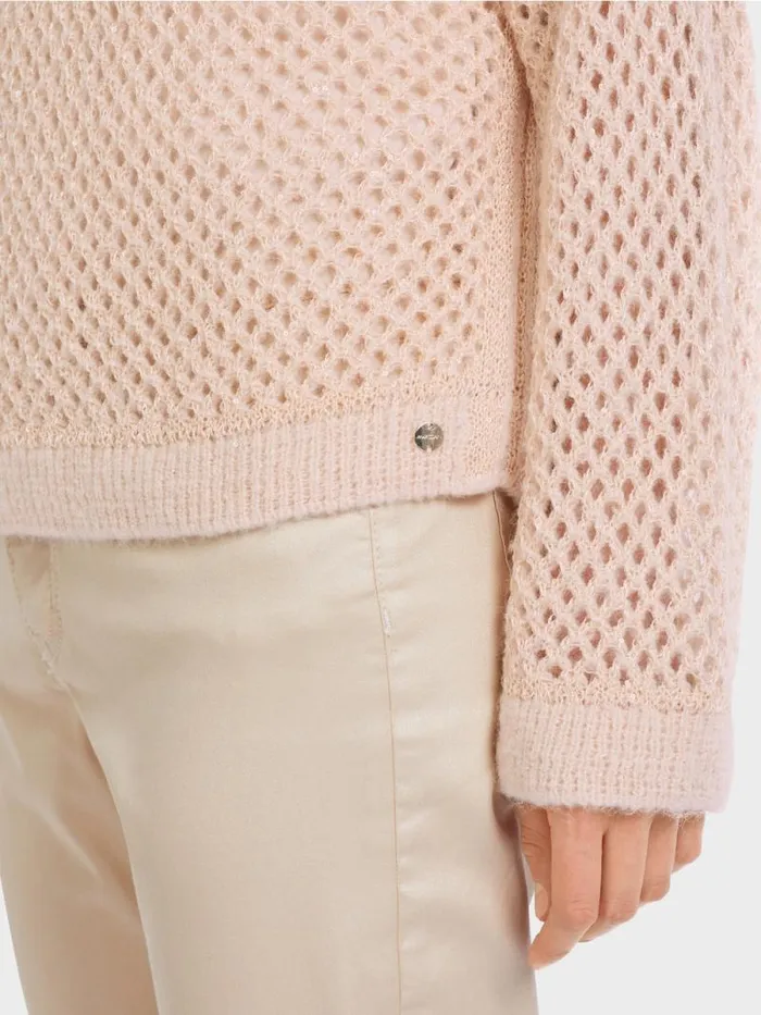 Strick Damen Marc Cain NetzSweater Knitted In Germany Soft Blossom