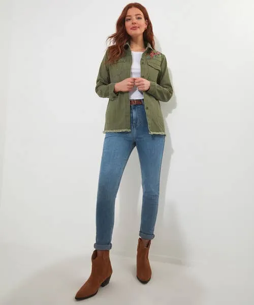 Summer Dream Embroidered Boutique Shacket Khaki Apparel Coats and Jackets Joebrowns Summer Dream Embroidered Boutique Shacket Khaki Apparel Coats and Jackets Joebrowns