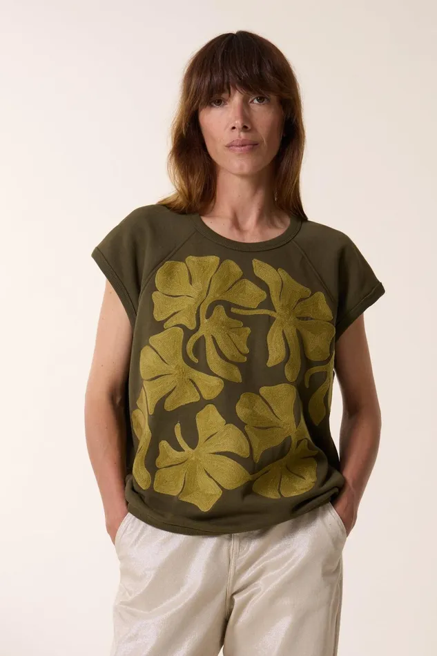 Sweatshirts Women Leon and Harper Sirop Tulip Sweatshirt Khaki
