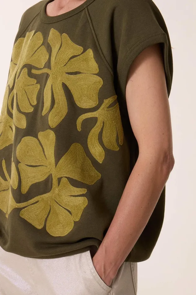 Sweatshirts Women Leon and Harper Sirop Tulip Sweatshirt Khaki