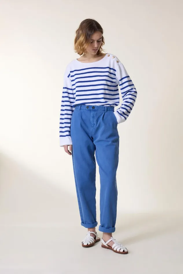Sweatshirts Women Leon and Harper Thilla Sailor Tshirt Blue