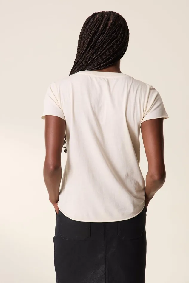 TShirts and Tops Women Leon and Harper TShirt Toro Strass 2 Off White