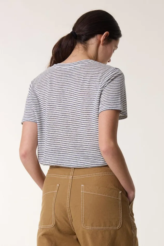 TShirts and Tops Women Leon and Harper Tizia Linen Tshirt Grey