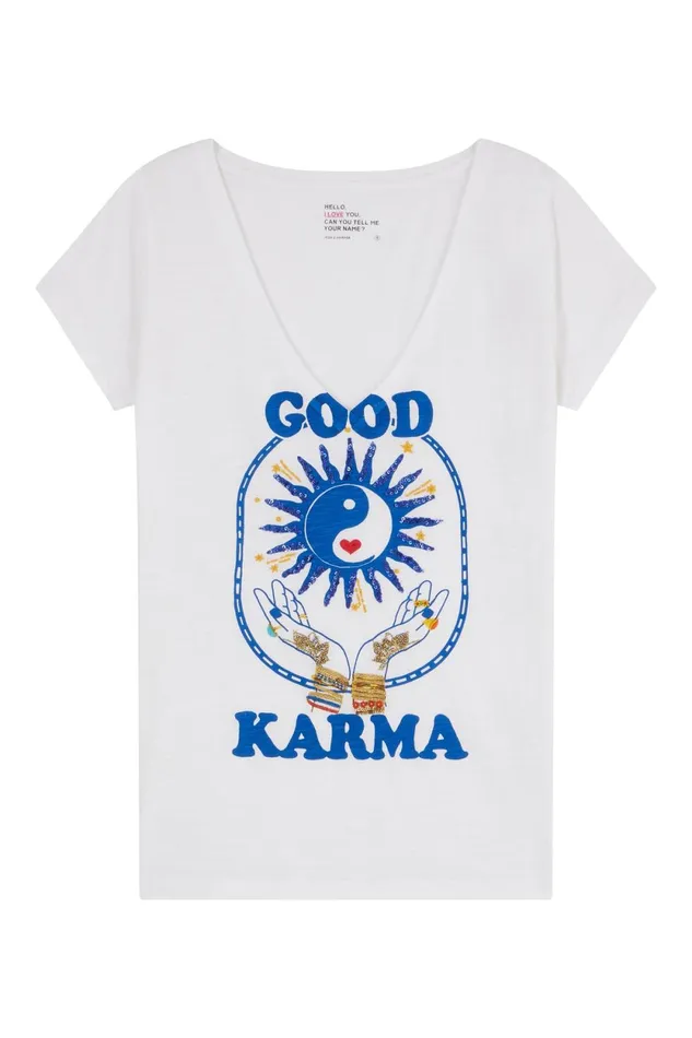 TShirts and Tops Women Leon and Harper Tonton Karma Tshirt White