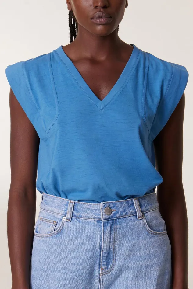 TShirts and Tops Women Leon and Harper Trima1 Plain Tank Top Sea