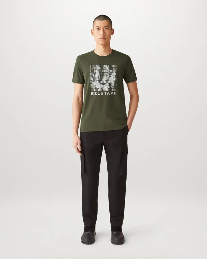 TShirts Men Belstaff Match TShirt Tile Green TShirts Men Belstaff Match TShirt Tile Green