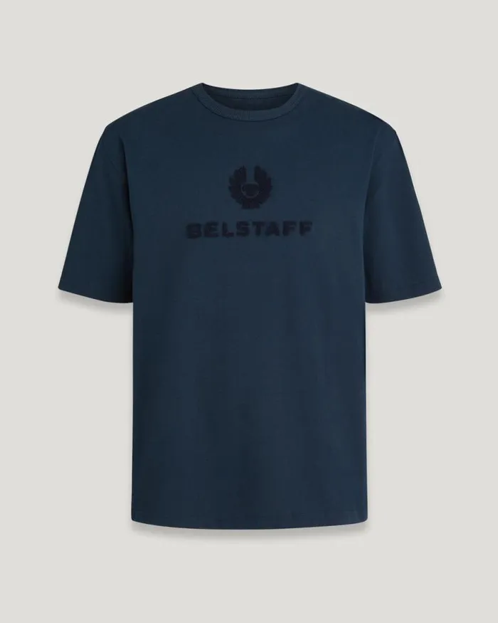 TShirts Men Belstaff Varsity TShirt Dark Ink