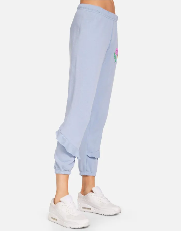 Tamara Floral Dove Soft Sky Women039s Lauren Moshi Crop Sweatpants