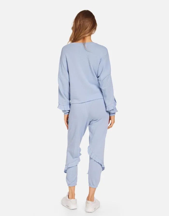 Tamara Floral Dove Soft Sky Women039s Lauren Moshi Crop Sweatpants