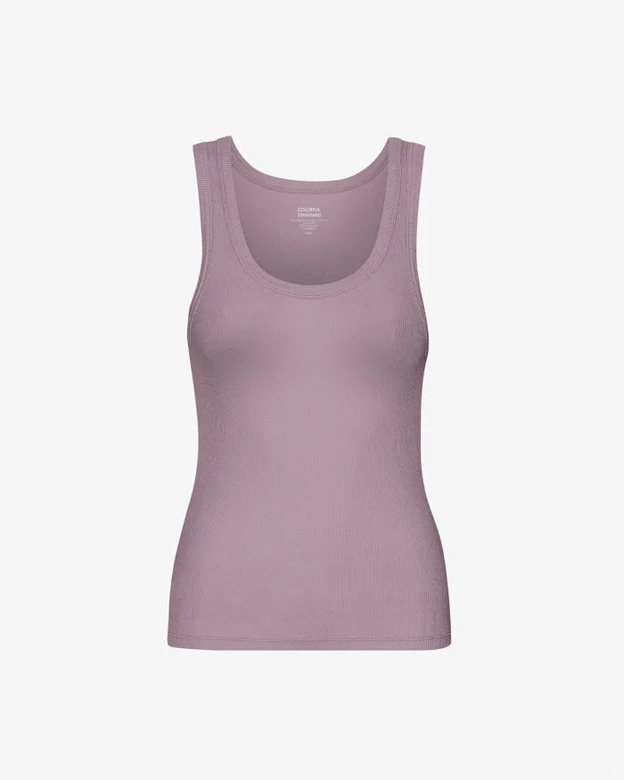 Tank Tops Colorfulstandard Women Women Organic Rib Tank Top 8211 Pearly Purple