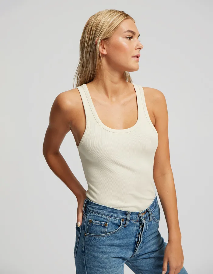 Tank Tops Colorfulstandard Women Women Organic Rib Tank Top 8211 Pearly Purple