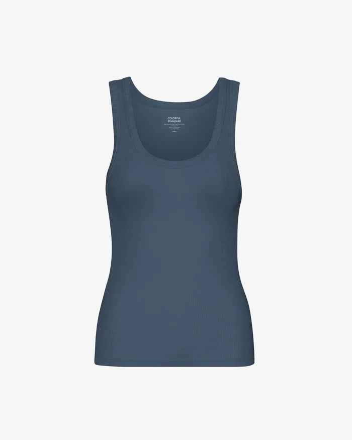 Tank Tops Women Organic Rib Tank Top 8211 Petrol Blue 8211 Colorfulstandard Women