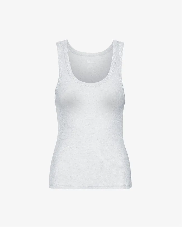 Tank Tops Women Women Organic Rib Tank Top 8211 Snow Melange Colorfulstandard
