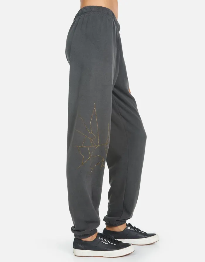 Tanzy Def Leppard Leopard Pigment Black Women039s Lauren Moshi Long Sweatpants