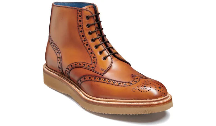 Terry 8211 Rosewood Hand Painted Men Barker Shoes Mens Boots