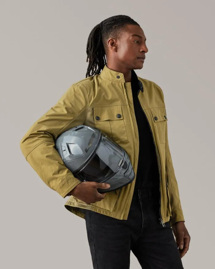 Textile Motorcycle Jackets Men Belstaff Airflow Motorcycle Jacket Belstaff Olive