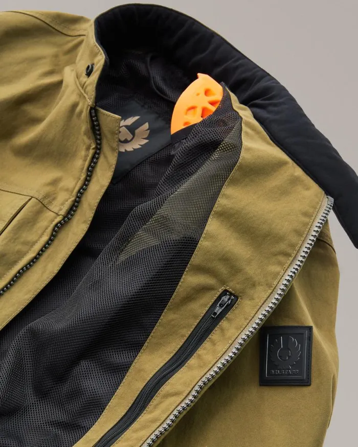 Textile Motorcycle Jackets Men Belstaff Airflow Motorcycle Jacket Belstaff Olive