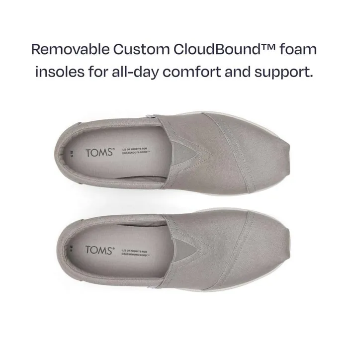 Toms Alpargatas Alp FWD Grey Recycled Cotton Canvas 8211 Men Toms Alpargatas Alp FWD Grey Recycled Cotton Canvas 8211 Men