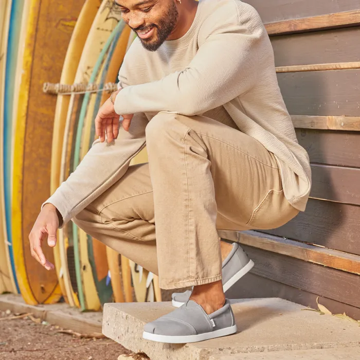 Toms Alpargatas Alp FWD Grey Recycled Cotton Canvas 8211 Men Toms Alpargatas Alp FWD Grey Recycled Cotton Canvas 8211 Men