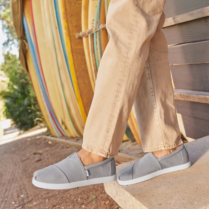 Toms Alpargatas Alp FWD Grey Recycled Cotton Canvas 8211 Men Toms Alpargatas Alp FWD Grey Recycled Cotton Canvas 8211 Men