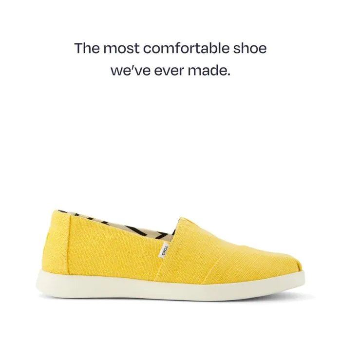 Toms Alpargatas Alpargata Plus Yellow Heritage Canvas 8211 Women