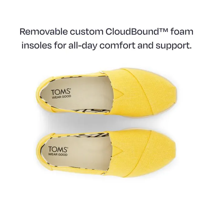 Toms Alpargatas Alpargata Plus Yellow Heritage Canvas 8211 Women