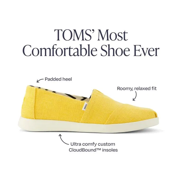 Toms Alpargatas Alpargata Plus Yellow Heritage Canvas 8211 Women