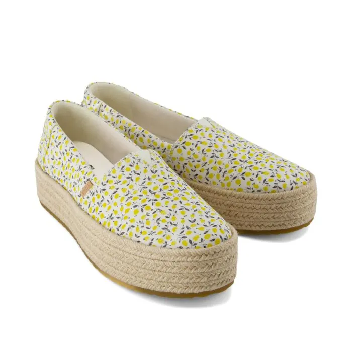 Toms Alpargatas Valencia Platform Espadrille Yellow Liberty Print 8211 Women