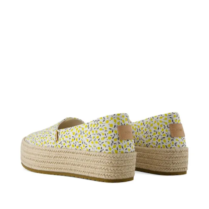 Toms Alpargatas Valencia Platform Espadrille Yellow Liberty Print 8211 Women