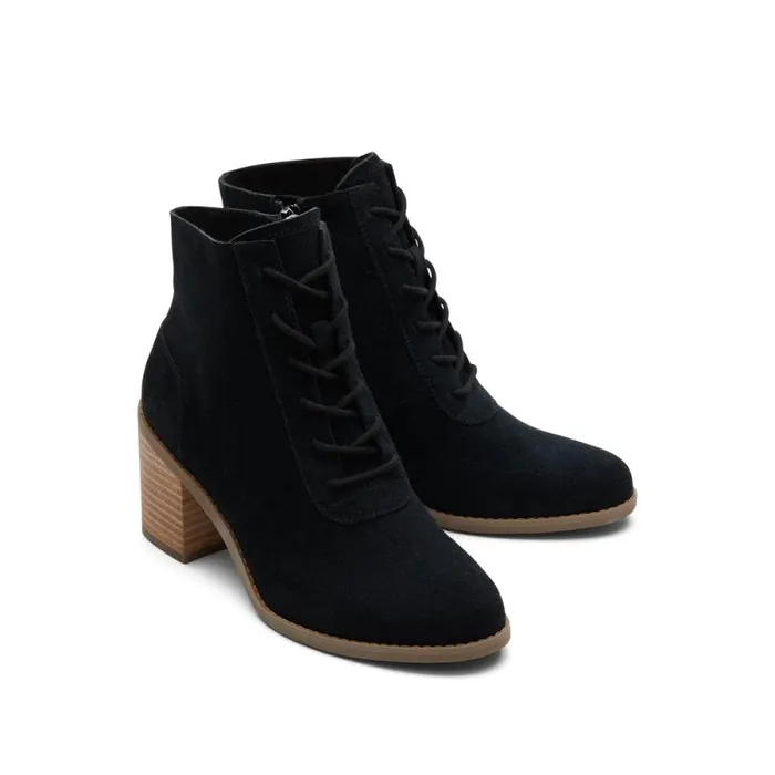 Toms Boots and Booties Evelyn Heeled Boot Suede Black 8211 Women Toms Boots and Booties Evelyn Heeled Boot Suede Black 8211 Women