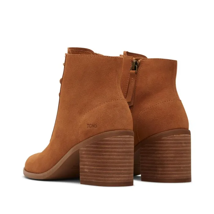 Toms Boots and Booties Evelyn Heeled Boot Suede Tan 8211 Women Toms Boots and Booties Evelyn Heeled Boot Suede Tan 8211 Women
