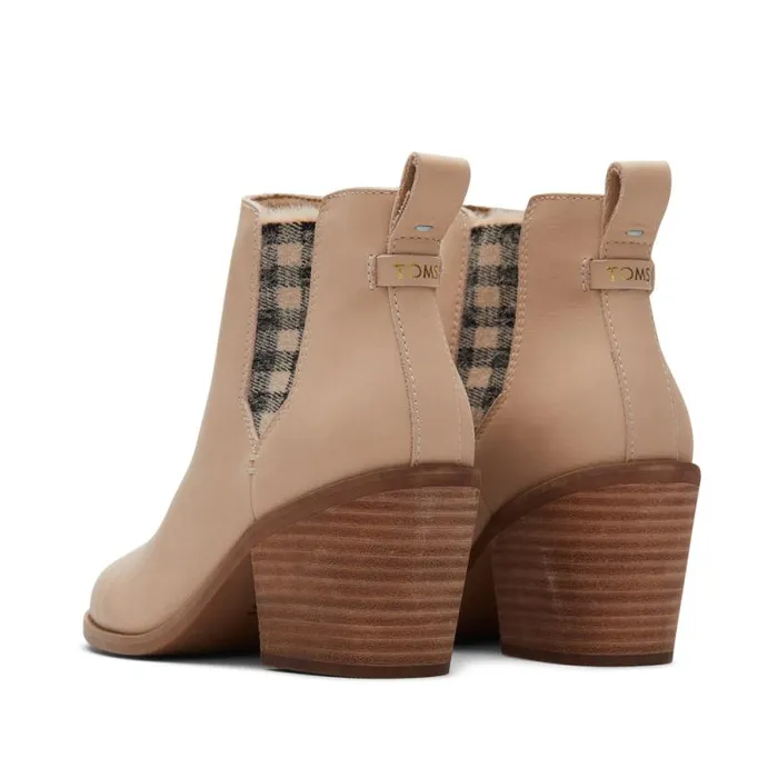 Toms Boots and Booties Everly Heeled Boot Sand Leather 8211 Women Toms Boots and Booties Everly Heeled Boot Sand Leather 8211 Women