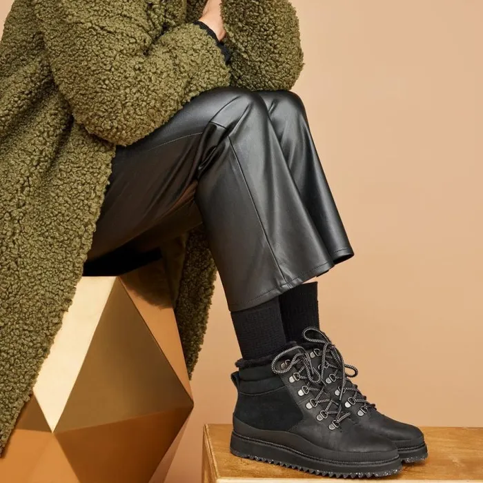 Toms Boots and Booties Mojave Boot Water Resistant All Black With Faux Fur 8211 Women