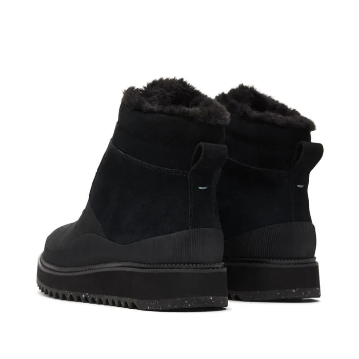Toms Boots and Booties Mojave Boot Water Resistant All Black With Faux Fur 8211 Women