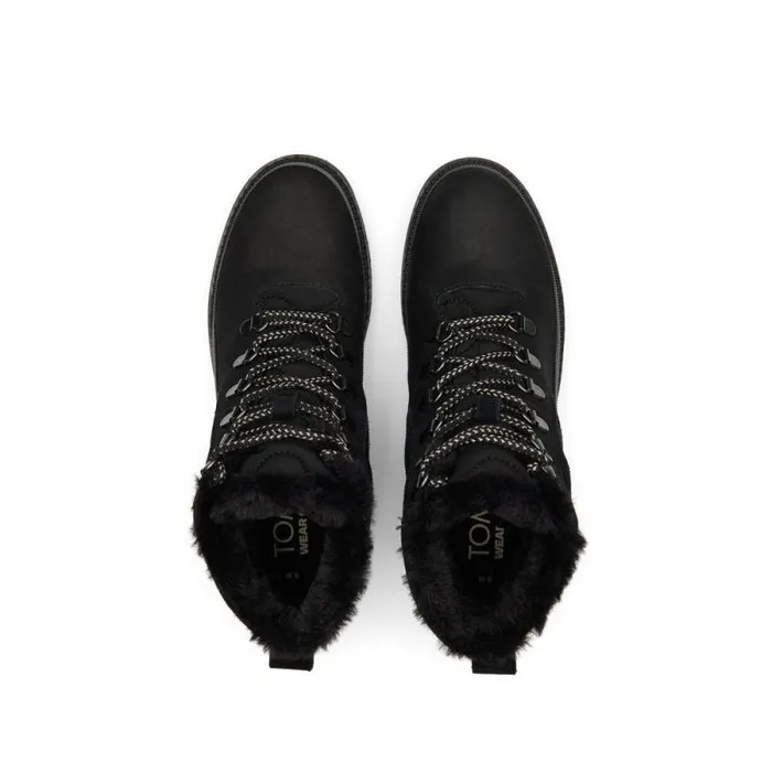 Toms Boots and Booties Mojave Boot Water Resistant All Black With Faux Fur 8211 Women