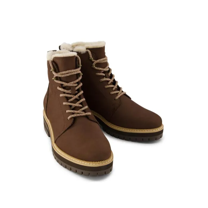 Toms Boots and Booties Wylder Boot Water Resistant Oak Brown Nubuck Leather Faux Fur 8211 Women Toms Boots and Booties Wylder Boot Water Resistant Oak Brown Nubuck Leather Faux Fur 8211 Women