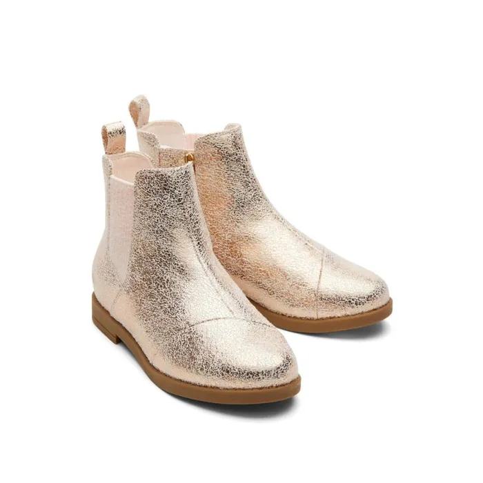 Toms Dress Casual Charlie Kids Boot Gold Foil 8211 Kids