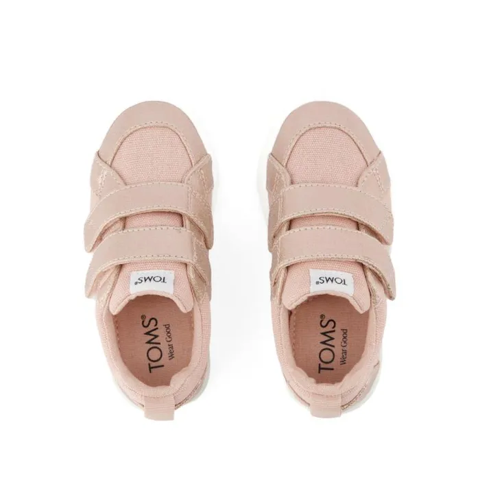 Toms Dress Casual Cruz Double Strap Toddler Sneaker Pale Rose Metallic Pu 8211 Kids Toms Dress Casual Cruz Double Strap Toddler Sneaker Pale Rose Metallic Pu 8211 Kids