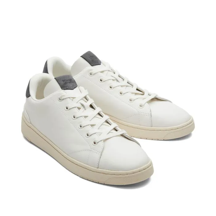 Toms Dress Casual TRVL LITE LaceUp Sneaker Porcelain Grey Leather 8211 Men Toms Dress Casual TRVL LITE LaceUp Sneaker Porcelain Grey Leather 8211 Men