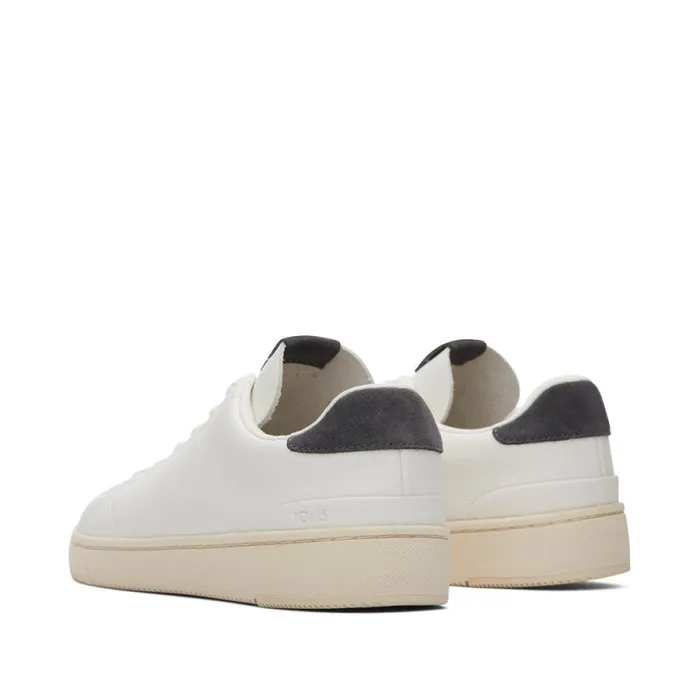 Toms Dress Casual TRVL LITE LaceUp Sneaker Porcelain Grey Leather 8211 Men Toms Dress Casual TRVL LITE LaceUp Sneaker Porcelain Grey Leather 8211 Men
